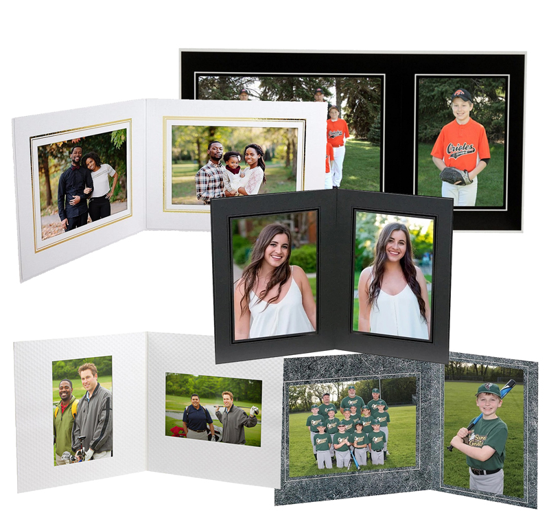 Multiple-opening paper folders and frames